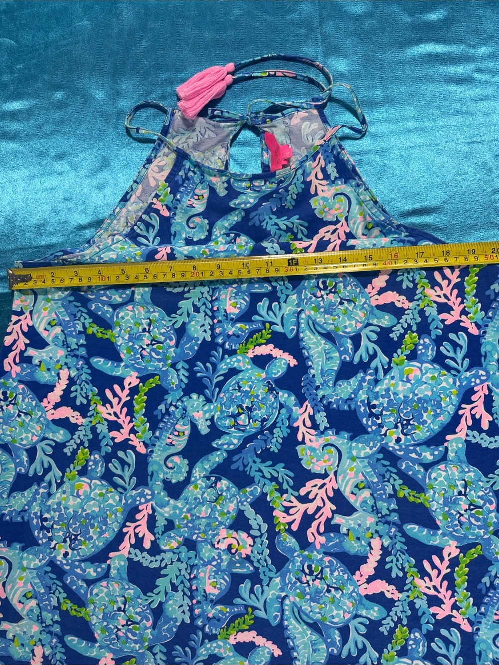 Lilly Pulitzer Blue Multi Sea Life Print Halter Dress - Picture 5 of 6